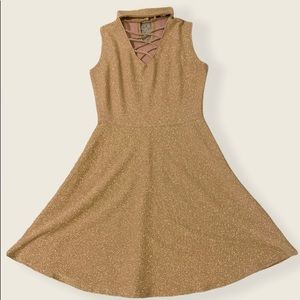 ✨Sparkly gold dress✨ with pink inside. Never worn.